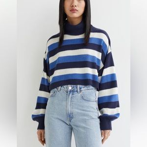 H&M Rib-knit Turtleneck Sweater Size Large